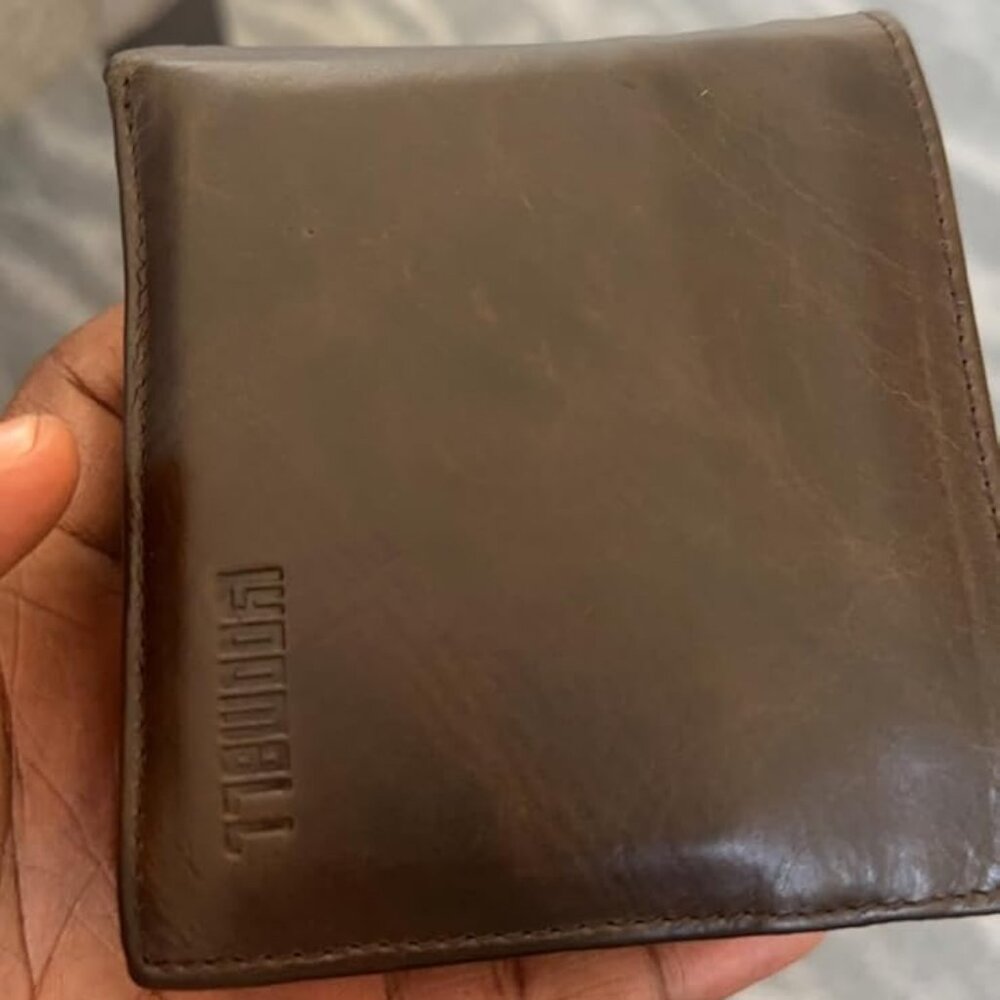 Wallet for Men, Large Capacity Genuine Leather RFID Blocking Bifold Wallet